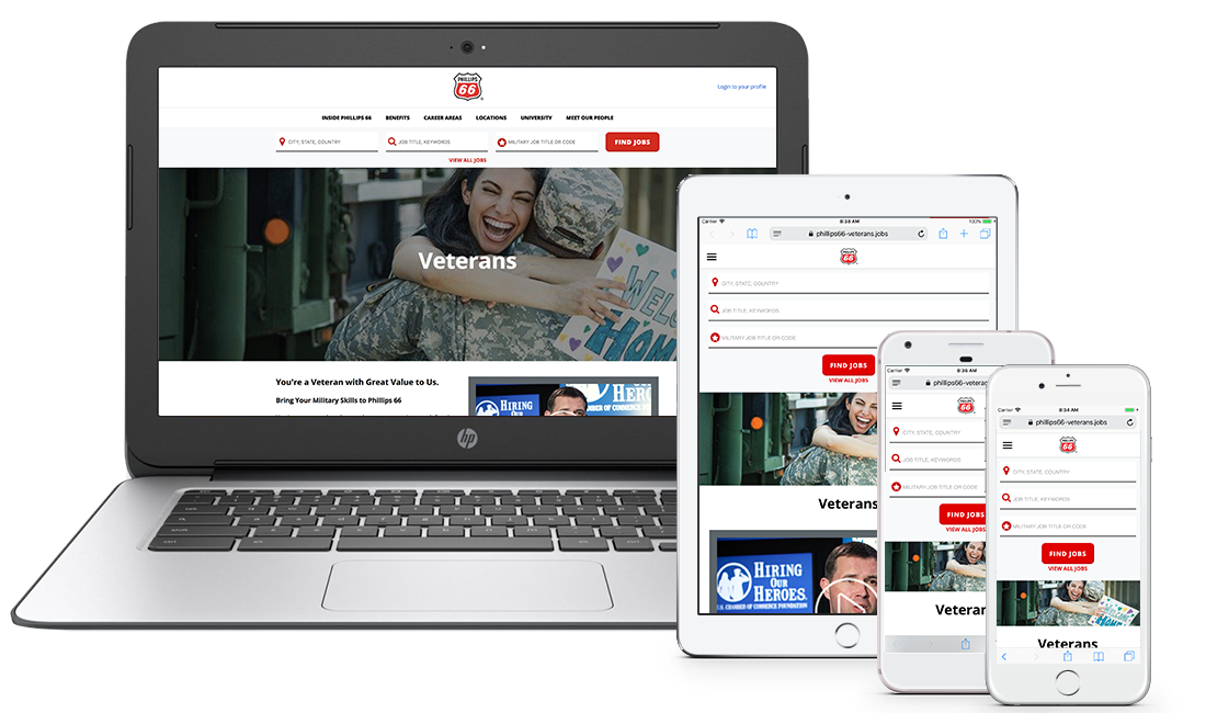 Example of a Recruitment Marketing Solution mobile site