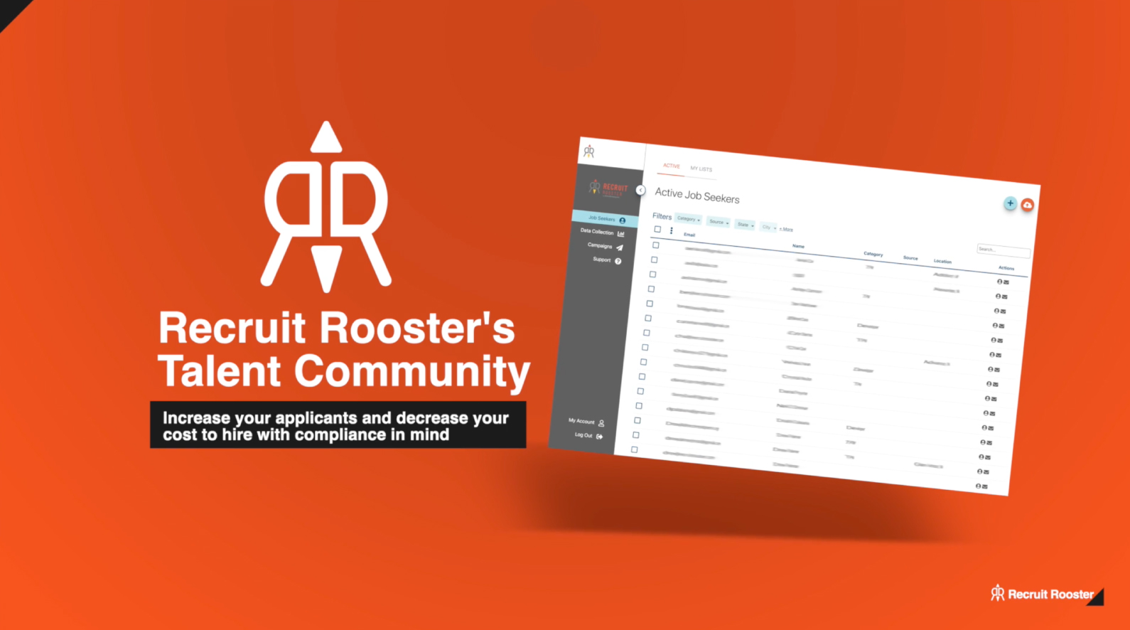 Recruit Rooster's Talent Community CRM product