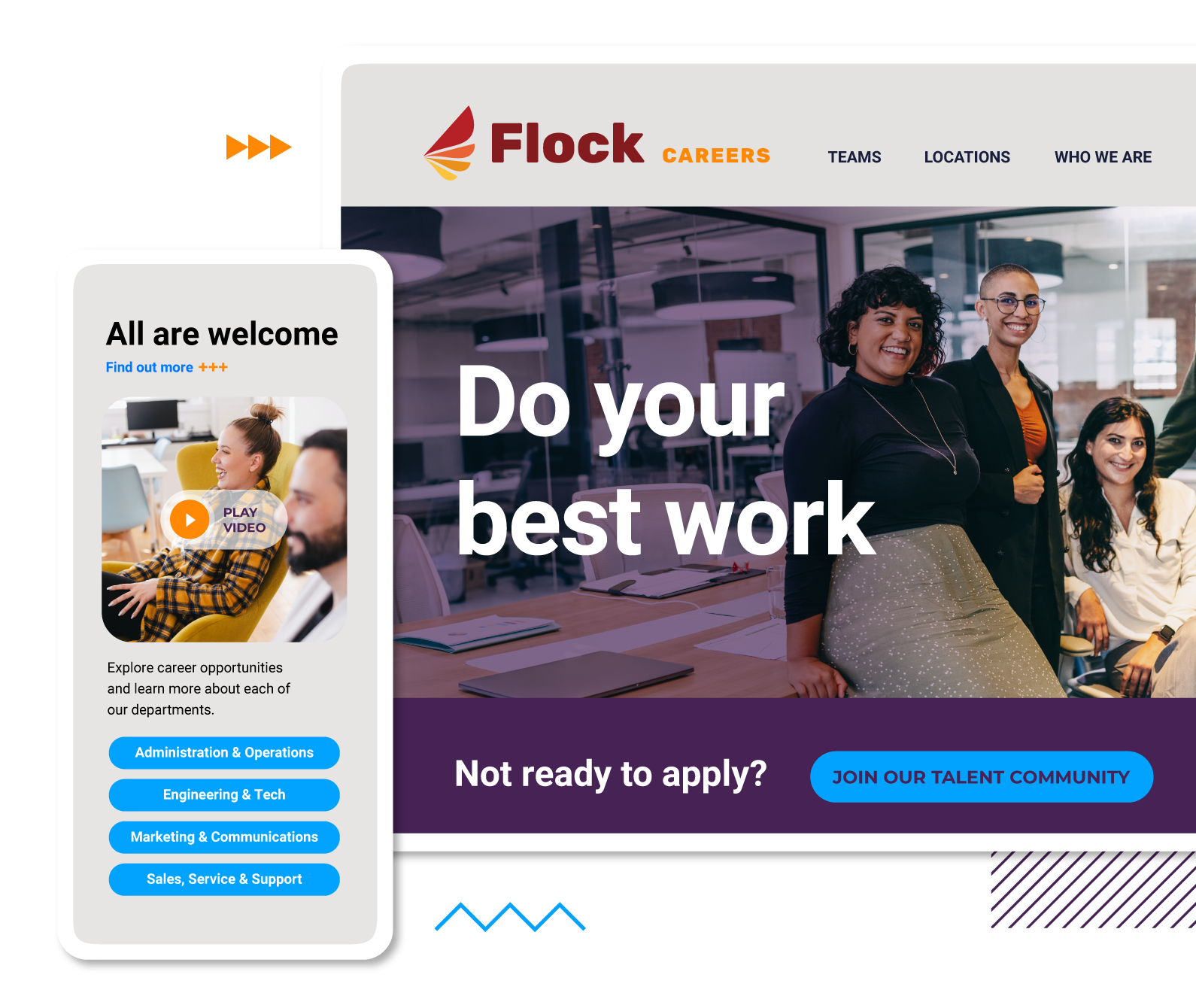 Career websites at Recruit Rooster
