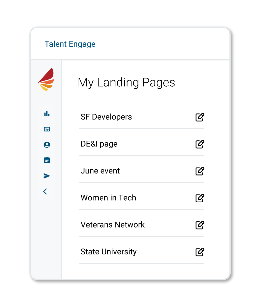 Recruit Rooster's Talent Engage recruitment marketing software and campaign landing page builder