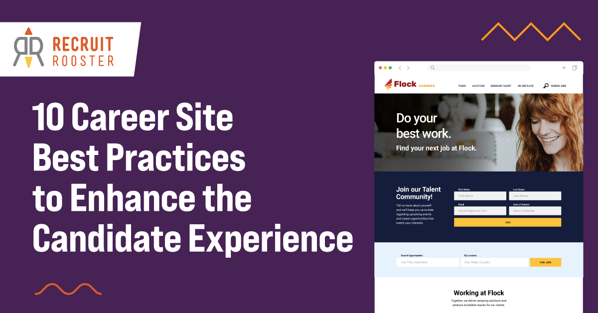 Career site best practices from Recruit Rooster