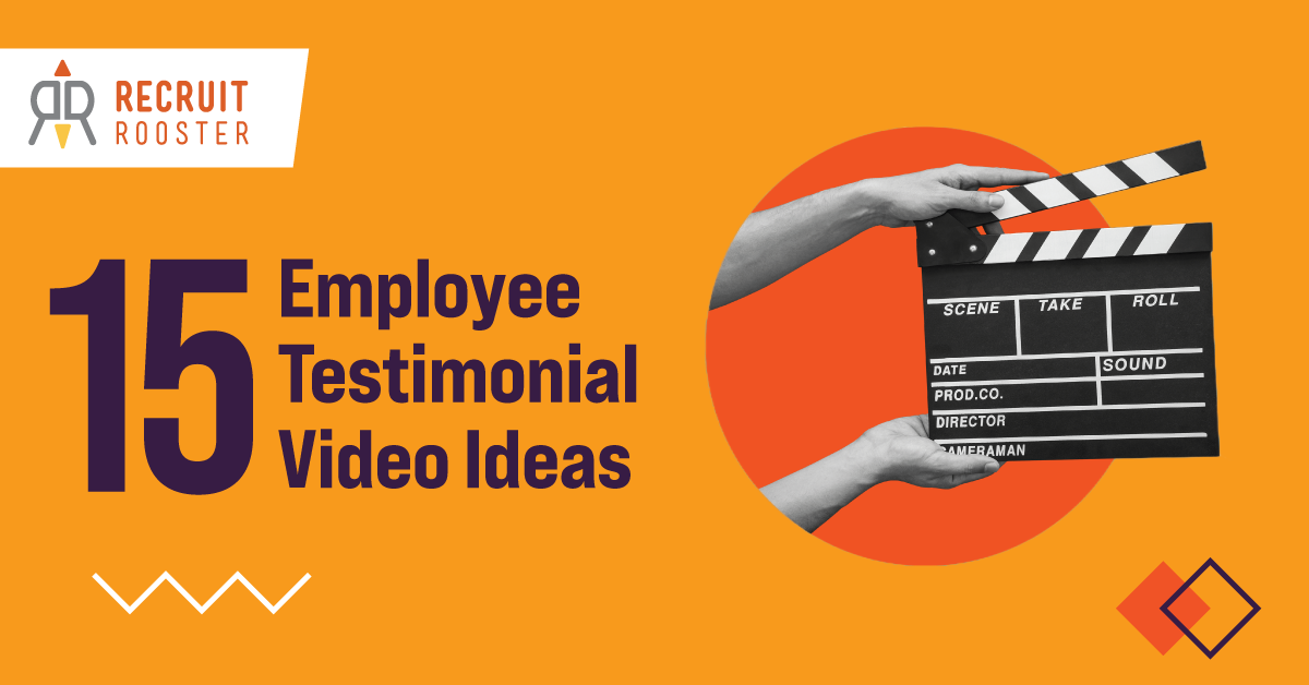 Employee testimonial video ideas for Recruit Rooster's Talent Attract video app